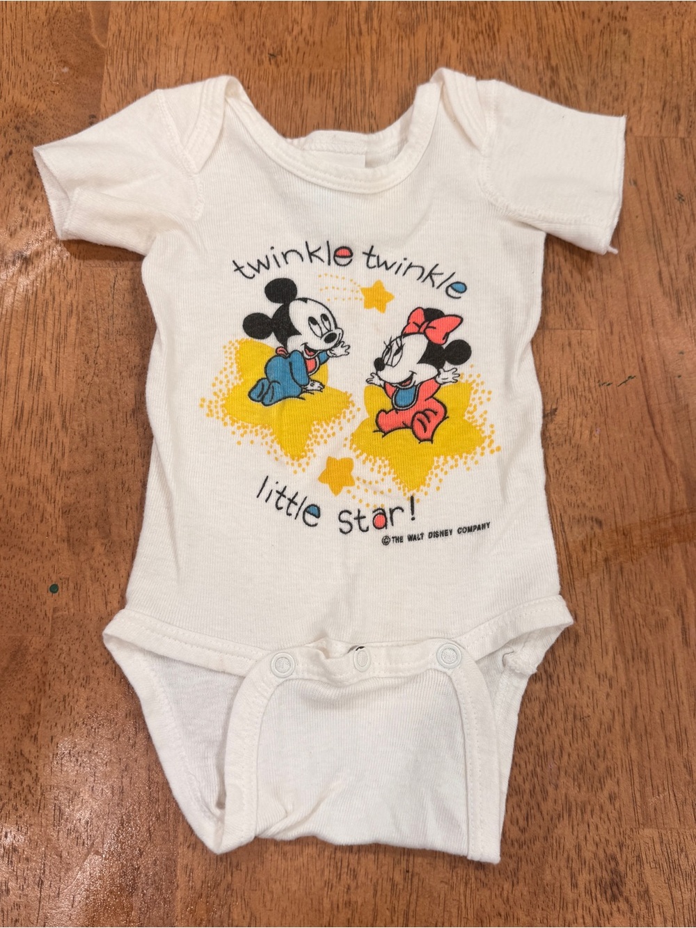 Vintage Dundee Disney Mickey Minnie Twinkle Twinkle Little Star Baby Newborn